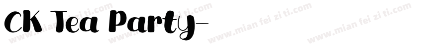 CK Tea Party字体转换
